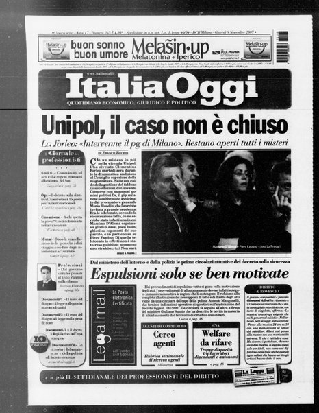 Italia oggi : quotidiano di economia finanza e politica